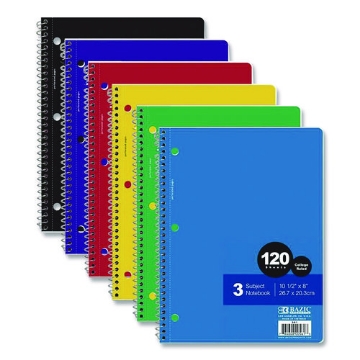 Picture of NOTEBOOK,3-SUBJECT,SPIRAL