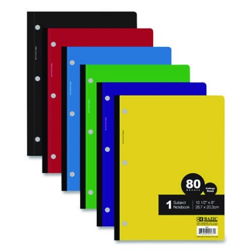 Picture of NOTEBOOK,COLL,RULE,80CT
