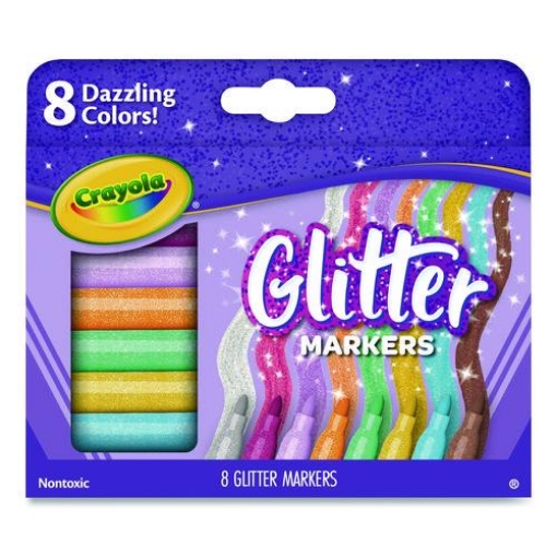 Picture of MARKER,GLITTER,8 COL,AST