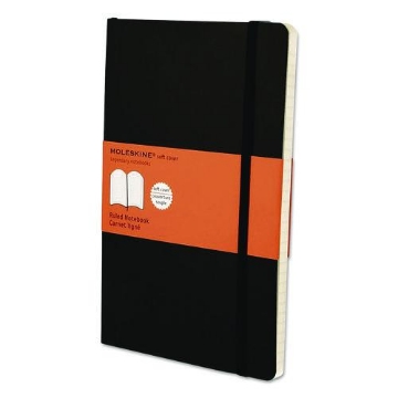 Picture of NOTEBOOK,SOFT,RULED,LG,BK