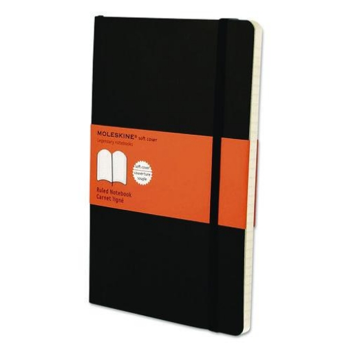 Picture of NOTEBOOK,SOFT,RULED,LG,BK