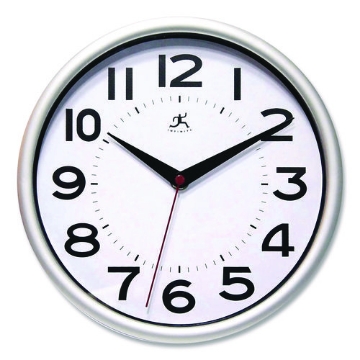 Picture of CLOCK,MTRO,9",ROUND,SILVR