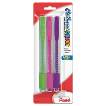 Picture of ERASER,CLIC CLR BODY,3/PK