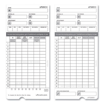 Picture of CARD,TIME,HN4000,50/PK