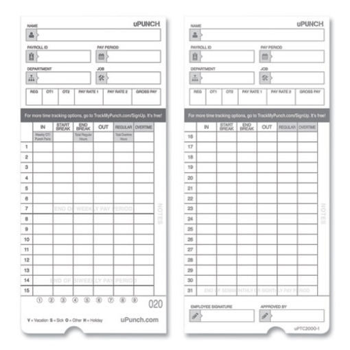 Picture of CARD,TIME,HN4000,50/PK