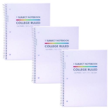 Picture of NOTEBOOK,1SUBJECT,WH,PK3