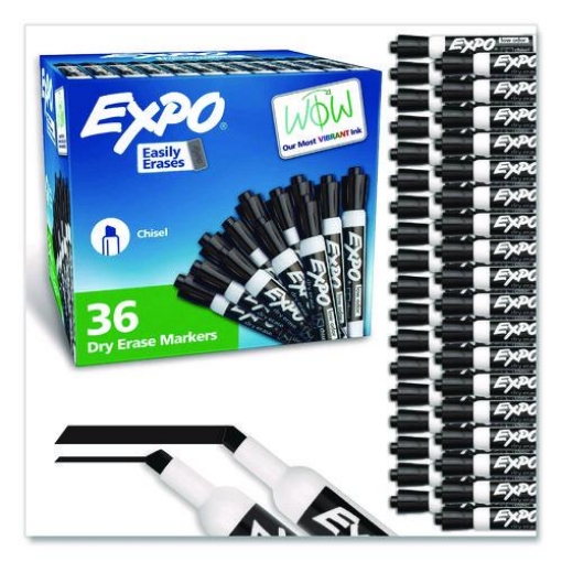Picture of MARKER,EXPO,LOW CHISEL,BK