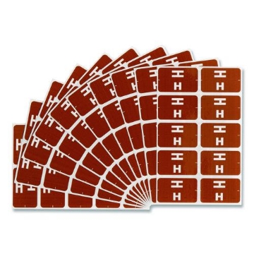 Picture of LABEL,FLDR,LETTER-H,1C/PK